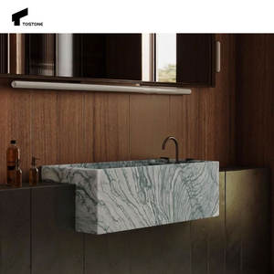<span class=keywords><strong>Lavabo</strong></span> <span class=keywords><strong>de</strong></span> Pared Rectangular <span class=keywords><strong>de</strong></span> Mármol Verde Natural <span class=keywords><strong>de</strong></span> Lujo Tostone para Diseño Personalizado, Decoración <span class=keywords><strong>de</strong></span> Hogar, Villa u Hotel - Product Image 5