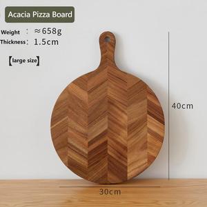Tabla de <span class=keywords><strong>Cortar</strong></span> Redonda de Madera de Acacia, Tabla de <span class=keywords><strong>Cortar</strong></span> para Pizza, <span class=keywords><strong>Pan</strong></span> y Carne con Mango, Tabla de <span class=keywords><strong>Cortar</strong></span> de Madera, Venta al por Mayor - Product Image 6