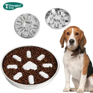 Kalınlaştırılmış 304 Paslanmaz Çelik Çevre Dostu Sağlam Köpek Mama Kabı Kaymaz Evcil Hayvan Yavaş Besleyici Boğulmayı Önleyici Seyahat Kullanımı Köpek Mama Kabı - Product Image 1