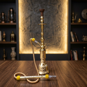 Cachimba de Latón Dorado Chaman India Modelo 25817 con Acabado Lacado, Trabajo Artesanal, Tipo Recto - Product Image 3