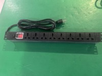 PDU universel d'exportation de pointe, 6 à 8 voies, interrupteur marche/arrêt, protection contre les surcharges, ampèremètre/voltmètre personnalisé, protection contre les surtensions, 10A 16A 250V 1U