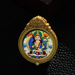 กล่องพระเครื่องทิเบตแบบทังก้า ลายธรรมชาติ ทำจากทองแดง วาดด้วยมือ สีเหลือง พระอมิตาภายุคศักดิ์สิทธิ์ พระอมิตาภายุคศักดิ์สิทธิ์ พระอมิตาภายุคศักดิ์สิทธิ์ พระอมิตาภายุคศักดิ์สิทธิ์ พระอมิตาภายุคศักดิ์สิทธิ์ พระอมิตาภายุคศักดิ์สิทธิ์ พระอมิตาภายุคศักดิ์สิทธิ์ พระอมิตาภายุคศักดิ์สิทธิ์ พระอมิตาภายุคศักดิ์สิทธิ์ พระอมิตาภายุคศักดิ์สิทธิ์ พระอมิตาภายุคศักดิ์สิทธิ์ พระอมิตาภายุคศ - Product Image 3