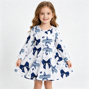 Maglietta Autunnale per Bambine e Neonate con Stampa di Partite di Football, Morbida in Seta di Latte, Personalizzabile ODM - Product Image 3