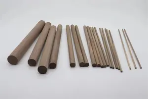 Grosir kustom batang paku dinding kayu bambu padat kualitas tinggi dekorasi bulat batang kayu bulat