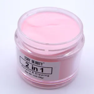 New hot sell nail supply clear white color acrylic powder system 2 in 1 acrylic powder dip with monomer or dip liquid