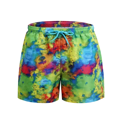 Muyise Men's Plus Size Swimming Trunks Drawstring Elastic Waist Quick-Drying Beach Shorts Workout Running Shorts with Pockets 