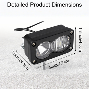 Lampada LED Baja a Doppia Lente Ricaricabile 1.5H con Clacson, Batteria Integrata, Impermeabile IP67 per ATV, UTV, Moto da Cross - Product Image 4