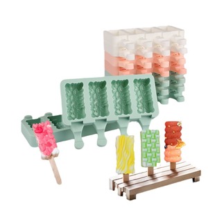 Novo Molde de Silicone para Cakesicle Geométrico com <span class=keywords><strong>4</strong></span> Cavidades, Grande Molde para Picolé e Cake Pop - Product Image 3