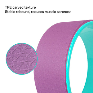 Ruota per <span class=keywords><strong>Yoga</strong></span> Personalizzata in TPE, Trainer Portatile per Stretching Profondo, Allineamento della Colonna Vertebrale, Miglioramento della Flessibilità Pilates, Antiscivolo ed Ecologica - Product Image 3
