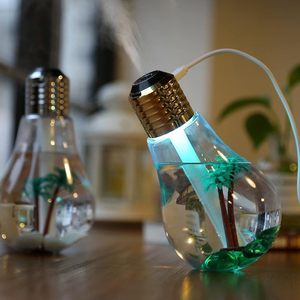 400ML Home Mini Cool <b>Mist</b> Ultrasonic Air <b>Humidifier</b> Bulb Desktop USB Night Light Aroma Diffuser for Home Office Gift - Product Image 3