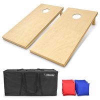 Jeu de Cornhole d'extérieur, Entraînement interactif d'intégration sensorielle, Planche de lancer en bois poli, Planche à sacs de sable, Multi-occasions