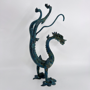 Artisanat en métal de <span class=keywords><strong>statue</strong></span> de dragon en bronze fait à la main avec signification propice pour le jardin de bureau - Product Image 2