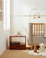 SINETIOR Ensemble de 8 boîtes de rangement modulaires empilables en bois d'acacia, organisateurs modernes pour la maison, étagère de présentation et décoration