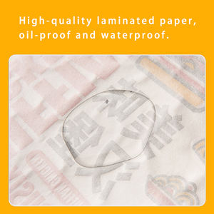 Papel de Envolver Alimentos Virgen con Recubrimiento de PE Impermeable, Impresión Flexográfica Personalizada de Fábrica, para Pizza, Pan, Hamburguesas y Bocadillos - Product Image 3