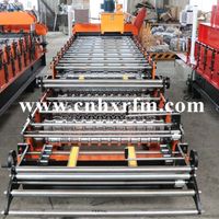 Máquina Automática para Fabricar Paneles de Techo Metálicos Trapezoidales y Corrugados de 5v, Máquina Perfiladora de Techo de Doble Capa