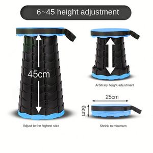 Tabouret pliable télescopique léger pour l'extérieur, la salle de sport, le camping, la pêche, avec un design moderne - Product Image 3