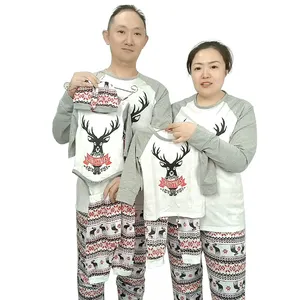 Family Christmas Pajama Set Sleepwear Parent-child Suitwe Sleepwear Nightgowns Women Pajamas Suit Polyester / Cotton Winter