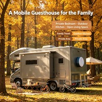 Camping-car hybride BYD classe C, structure en tube d'aluminium, panneaux E0, fenêtres en acrylique, chauffage au diesel, chauffe-eau, escapade du week-end