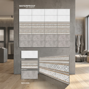 Carreaux muraux intérieurs en céramique émaillée nano métallisée mate 30x60cm (12x24) 300x600mm en porcelaine pour salle de bain et usage commercial - Product Image 4
