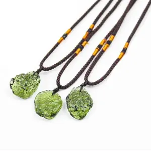 Хрустальная подвеска moldavite, зеленый Аэролит, оптовая продажа, подвеска из драгоценных камней, ожерелье moldavite