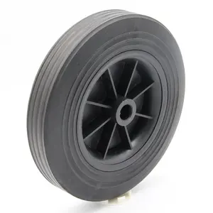 10inch rubber casters solid powder wheels 10x2 inch for hand trolley