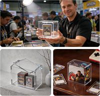 Boîte de présentation personnalisée en acrylique, design magnétique transparent, anti-âge, écologique, pour figurines de dessins animés, épaisseur 8mm 5mm