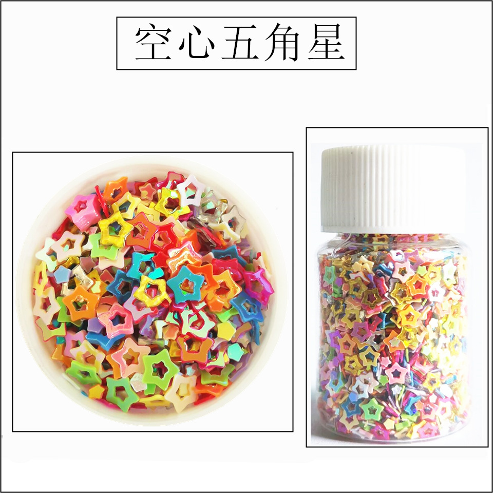 15ml bottle mixed color plastic series-hollow star