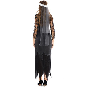 Disfraz de Encaje Negro para <span class=keywords><strong>Mujer</strong></span>, Disfraz de Bruja Sexy para Fiesta de Halloween - Product Image 3