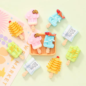 Accesorios de resina para manualidades DIY: simulación de <span class=keywords><strong>helado</strong></span>, paleta de <span class=keywords><strong>helado</strong></span>, pegamento cremoso, pinza para el pelo, llavero, pegatina, juguete - Product Image 1