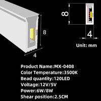 Tira LED neón silicona 12V/24V personalizable con tubo flexible