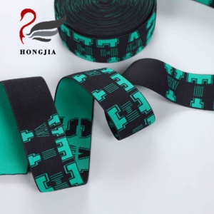 40mm 사용자 정의 Y 타입 자카드 로고 재활용 폴리에스터 자카드 탄성 밴드 하이 퀄리티 탄성 밴드 - Product Image 6