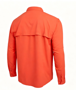 เสื้อตกปลาแขนยาว UPF 50 แห้งเร็ว ป้องกันแสงแดด สำหรับกิจกรรมกลางแจ้ง แคมป์ปิ้ง ติดกระดุม มีกระเป๋า - Product Image 4