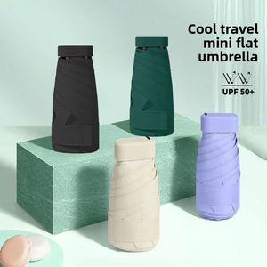 Parapluie de soleil pliable manuel 6K à 6 baleines en fibre de verre 190T, léger, portable, mignon, avec protection UV, pour la vente en gros - Product Image 3