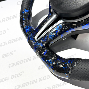 Volante de Fibra de Carbono Forjado Azul Directo de Fábrica para <span class=keywords><strong>BMW</strong></span> G20 G38 F10 F30 F50 F31 F35 E90 E92 E45 F30 E46 X5 Estilo Personalizado - Product Image 4