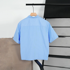 Camisas Casuales de Verano Personalizadas de Manga Corta con Botones y <span class=keywords><strong>Rayas</strong></span> para Hombre - Product Image 3