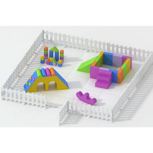 Área de Juegos Interior para Niños con Recinto de Plástico Suave y Blanco de Colores - Product Image 1
