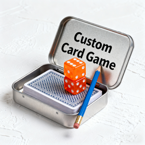 Conception personnalisée Impression parfaite Jeu de cartes de voyage Petit jeu de rôle avec boîte en fer blanc et crayon - Product Image 5