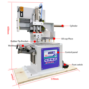 Máy in <span class=keywords><strong>Pad</strong></span> bán tự động một màu <span class=keywords><strong>mini</strong></span> để in nhãn giấy với các thành phần lõi bánh răng động cơ cấp tự động - Product Image 1