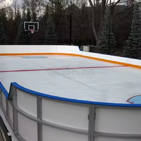 Barrière de patinoire synthétique en polyéthylène, panneau de protection de patinoire en aluminium pour hockey