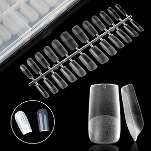 Medium Square Soft Gel <b>Nail</b> Tips Acrylic Press on <b>Extension</b> Tips for Salon Manicure <b>Nail</b> Art - Product Image 1