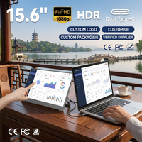 Nouvel écran portable IPS pas cher 15,6 pouces 1080P Écran tactile 10 points Double écran Haut-parleur intégré Anti-lumière bleue HDR 100% SRGB