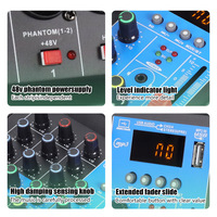Console de mixage DJ professionnelle multifonctionnelle 4 canaux / Console de mixage audio pour la production musicale et le streaming en direct