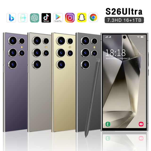 S26 Ultra Deca Core 5G Unlocked Smartphone 16GB+1TB 7.3 Inch S Pen 108MP Camera Factory Direct