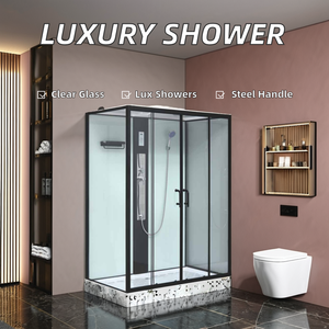 Cabina <span class=keywords><strong>Doccia</strong></span> <span class=keywords><strong>a</strong></span> Vapore Europea Personalizzata con Porta Scorrevole in <span class=keywords><strong>Vetro</strong></span> da 6mm, Finitura Lucida, Sistema di Scorrimento Diretto - Product Image 2