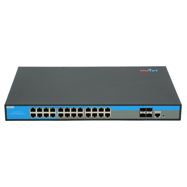28 Ports Enterprise Layer 3 Managed Ethernet Switch with 4 SFP SFP+ Fiber Ports