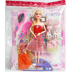 Vente en gros de poupées en PVC élégantes de 28 cm avec de longues tresses, tenues douces et interchangeables, cadeau pour filles - Product Image 5