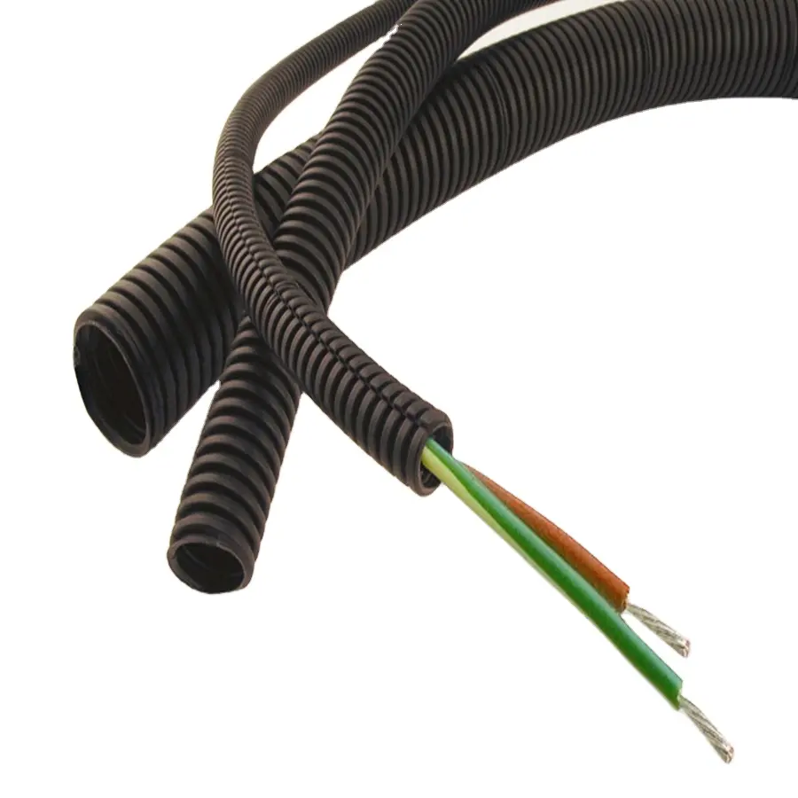 Kablo kabloları için plastik oluklu boru kablo demeti koruması