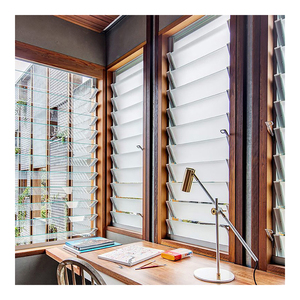 Nhôm kính cường lực jalousie cửa sổ màn trập louver cửa sổ - Product Image 1