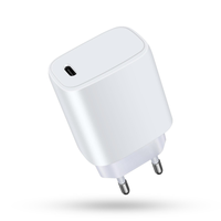 Chargeur rapide PD 20W, chargeur mural à un seul port USB C, adaptateur secteur compact pour smartphones, tablettes, écouteurs