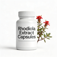 Extrait de Rhodiola de qualité alimentaire en poudre, emballage OEM/ODM, capsules d'extrait de Rhodiola